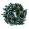 Венок новогодний рождественский Elegant из искусственной хвои d-40 см зелёный с белыми кончиками Венок новогодний рождественский Elegant из искусственной хвои d-40 см зелёный с белыми кончиками