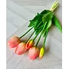 Искусственные латексные тюльпаны Real Touch коралловые — букет: 3 тюльпана + 2 бутона, высота 40 см Искусственные латексные тюльпаны Real Touch коралловые — букет: 3 тюльпана + 2 бутона, высота 40 см