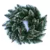 Венок новогодний рождественский Elegant из искусственной хвои d-40 см зелёный с белыми кончиками