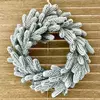 Венок новогодний рождественский Traditional из литой хвои  d-40 см заснеженный Венок новогодний рождественский Traditional из литой хвои  d-40 см заснеженный