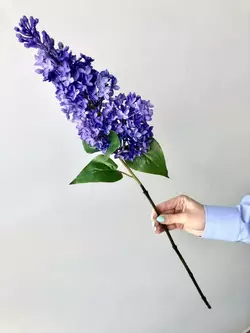 Сирень голубая латексная, премиум качество, искусственные цветы Real Touch, большая ветка 72 см Сирень голубая латексная, премиум качество, искусственные цветы Real Touch, большая ветка 72 см