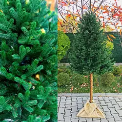 Искусственная литая ёлка Traditional зелёная 220 см с натуральным деревянным стволом Искусственная литая ёлка Traditional зелёная 220 см с натуральным деревянным стволом