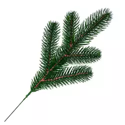 Ветка елки литая Lux пятерка 33 см зеленая, искусственная хвоя (250 шт.) Ветка елки литая Lux пятерка 33 см зеленая, искусственная хвоя (250 шт.)