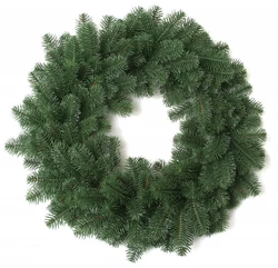 Вінок новорічний різдвяний Premium з литої хвої зелений, Ø 55 см