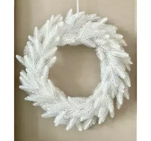 Венки хвойные рождественские Classic литые d-50 см белый