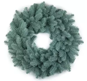 Венок новогодний рождественский Premium из литой хвои d-60 см голубой Венок новогодний рождественский Premium из литой хвои d-60 см голубой