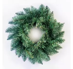 Венок новогодний рождественский Elegant из искусственной хвои d-40 см зелёный