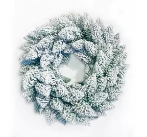 Венок новогодний рождественский Elegant из искусственной хвои d-50 см заснеженный Венок новогодний рождественский Elegant из искусственной хвои d-50 см заснеженный