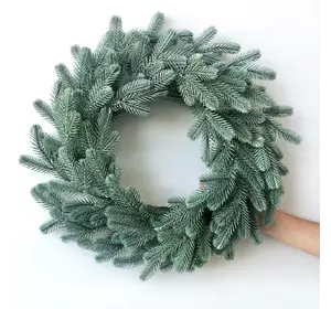 Вінок хвойний різдвяний Traditional литий d-40 см блакитний Вінок хвойний різдвяний Traditional литий d-40 см блакитний
