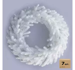 Вінки хвойні різдвяні Traditional литі d-50 см білі (упаковка 7 шт.) Вінки хвойні різдвяні Traditional литі d-50 см білі (упаковка 7 шт.)