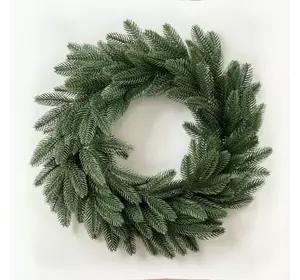 Вінок новорічний різдвяний Classic з литої хвої зелений, Ø 50 см