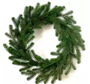 Вінок новорічний різдвяний Traditional з литої хвої зелений, Ø 50 см